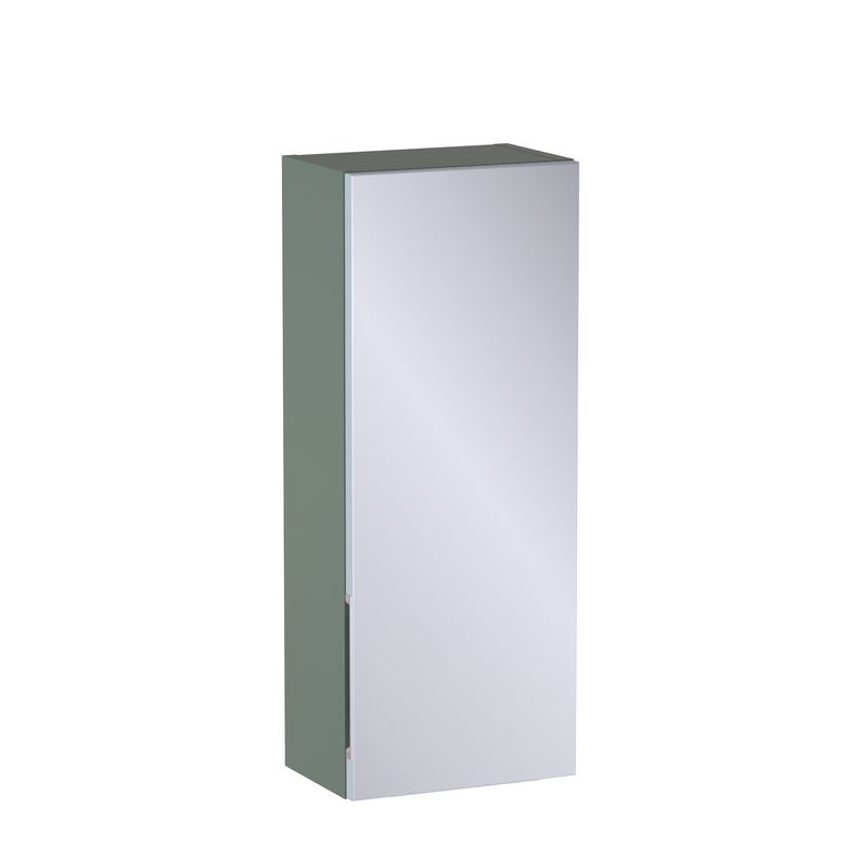 Meuble haut de salle de bains H.75 cm, 1 porte miroir, décor verni laqué FORMEO