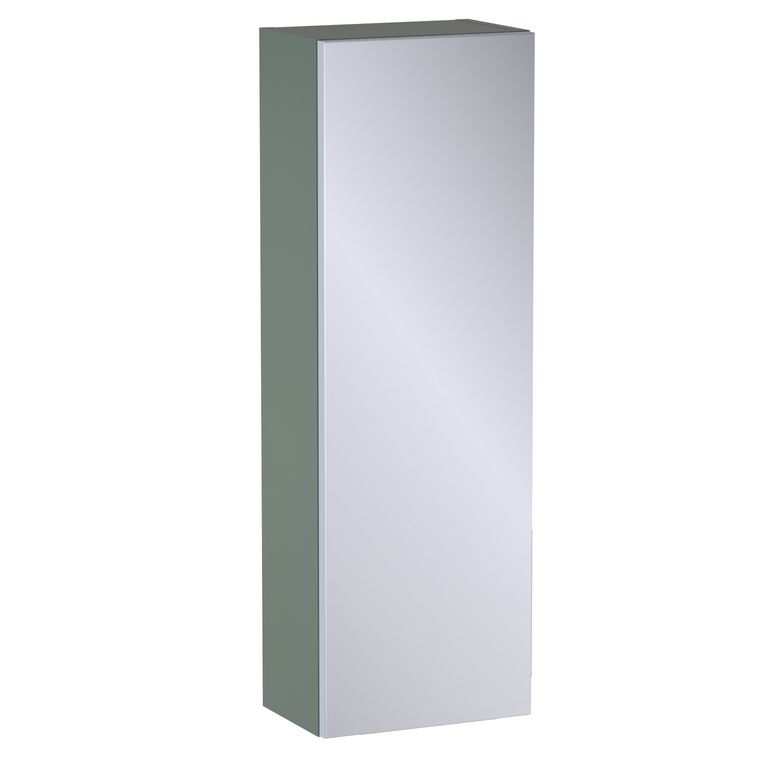 Meuble haut de salle de bains H.90 cm, 1 porte miroir, décor verni laqué FORMEO