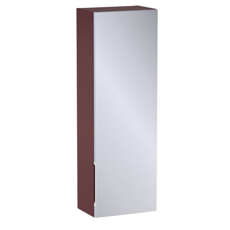 Meuble haut de salle de bains H.90 cm, 1 porte miroir, décor verni laqué FORMEO