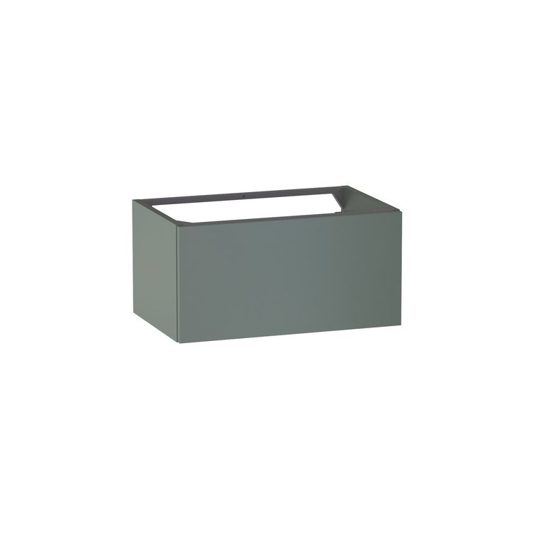 Meuble sous-vasque gain de place L.60 cm, 1 tiroir, décor verni laqué FORMEO