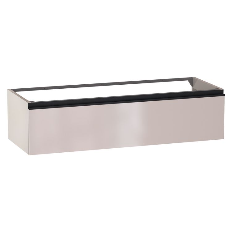 Meuble sous-vasque L.120 cm, 1 tiroir, décor verni laqué FORMEO