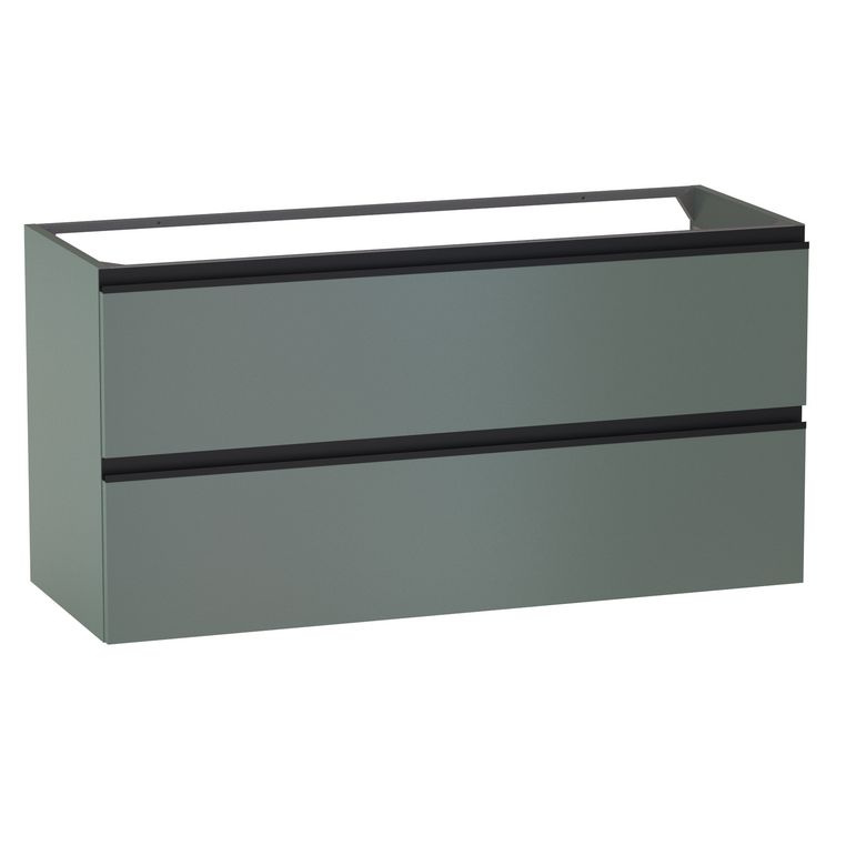 Meuble sous-vasque L.120 cm, 2 tiroirs, décor verni laqué FORMEO