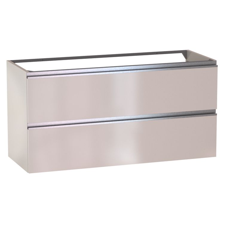 Meuble sous-vasque L.120 cm, 2 tiroirs, décor verni laqué FORMEO