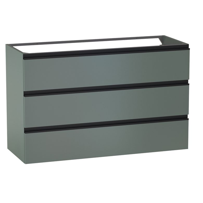 Meuble sous-vasque L.120 cm, 3 tiroirs, décor verni laqué FORMEO