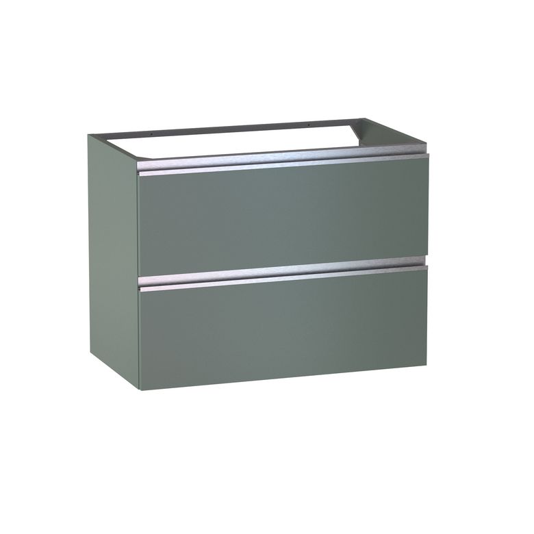 Meuble sous-vasque L.80 cm, 2 tiroirs, décor verni laqué FORMEO