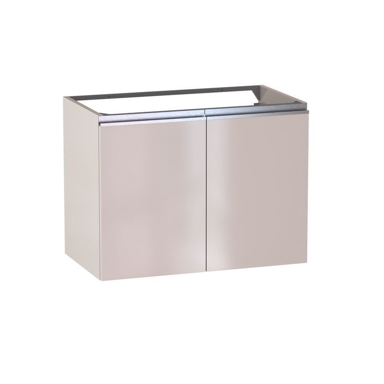 Meuble sous-vasque L.80 cm, 2 portes, décor verni laqué FORMEO