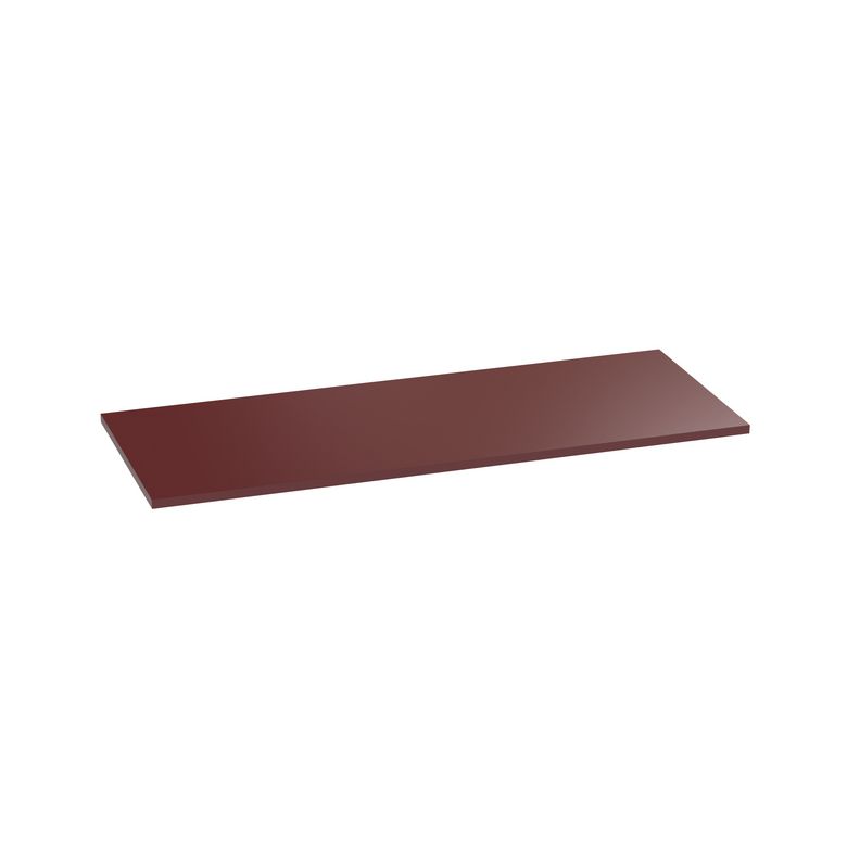Plan de toilette mélaminé décor vernis laqué rouge grenat mat FORMEO