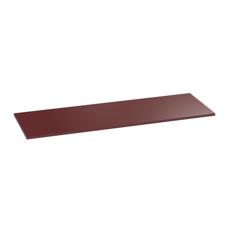 Plan de toilette mélaminé décor vernis laqué rouge grenat mat FORMEO