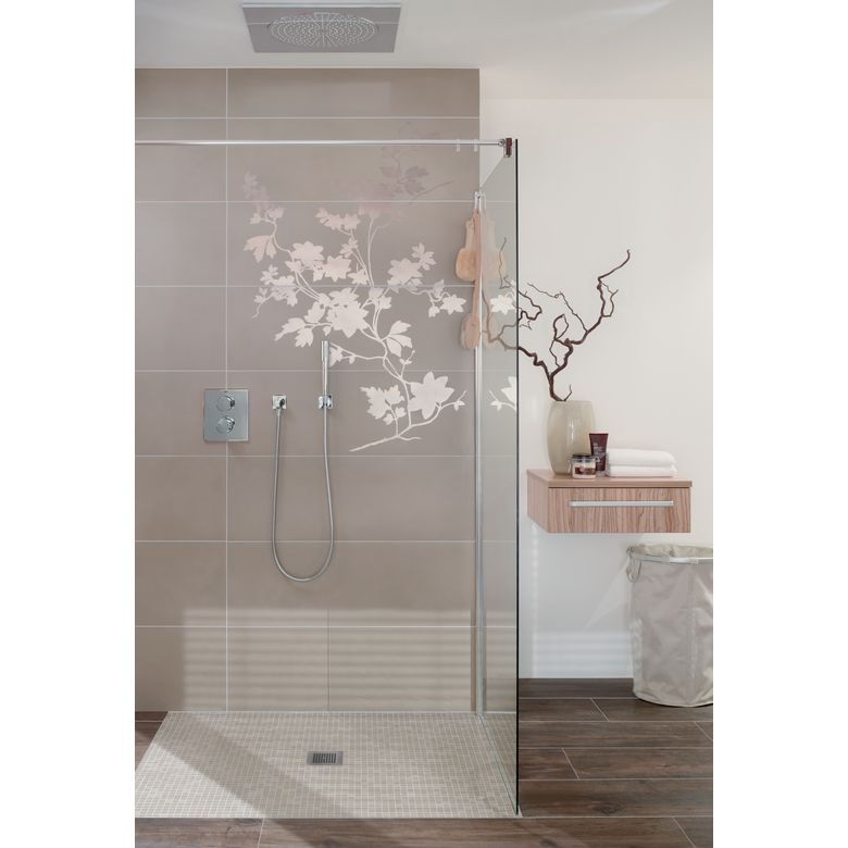 Receveur de douche carré à carreler FUNDO Plano centré-Lapeyre