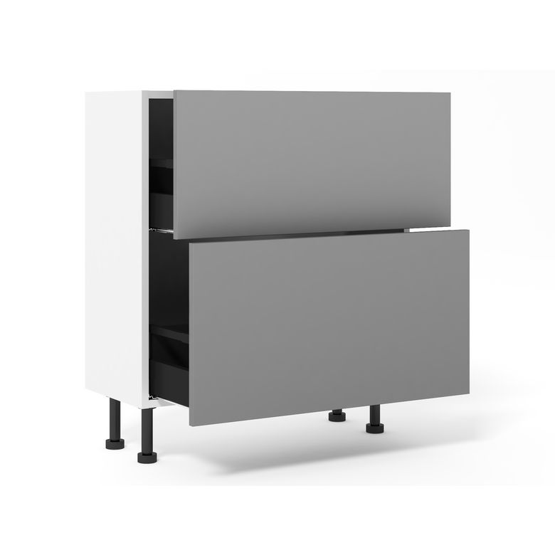 Meubles bas 2 casseroliers inégaux faible profondeur