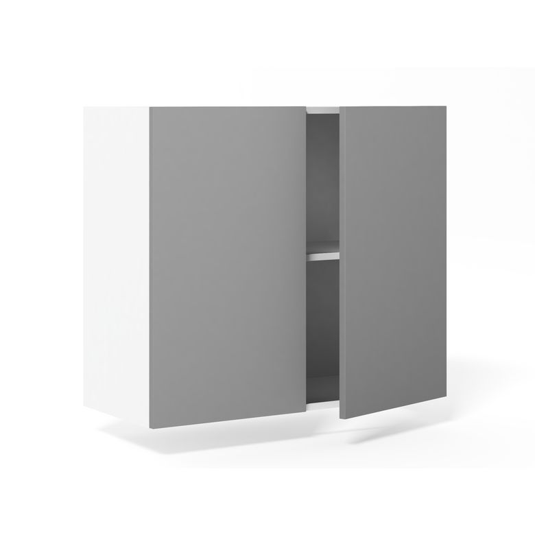 Meuble haut de rangement de cuisine 2 portes, 1 tablette