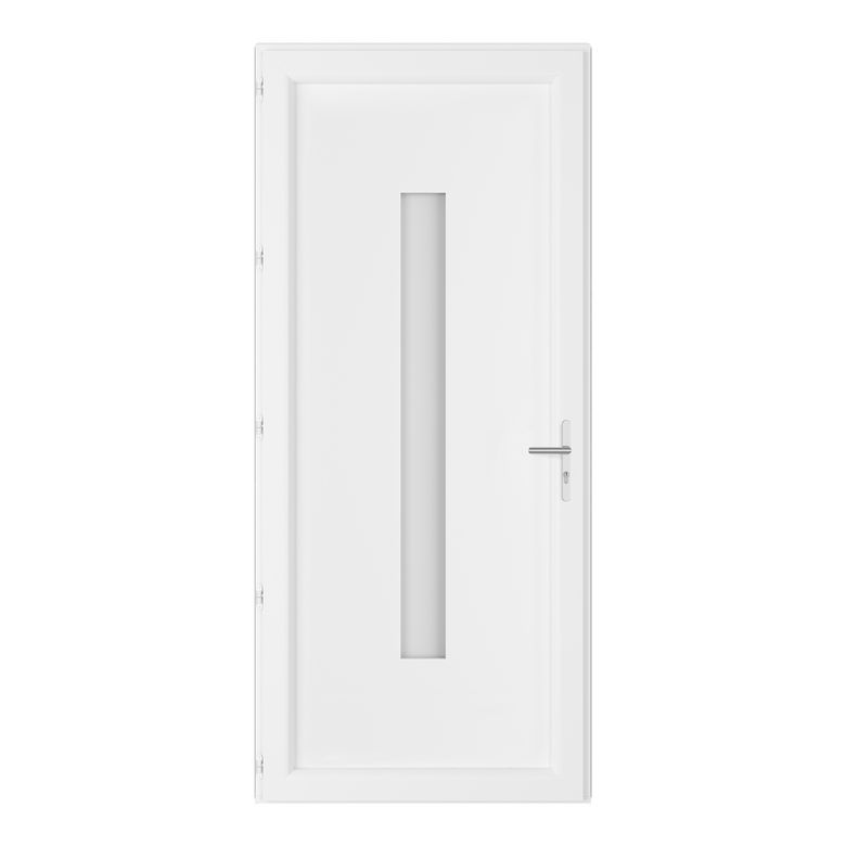 Porte d'entrée ABLOUX PVC à barillet 215 x 90 cm-Lapeyre