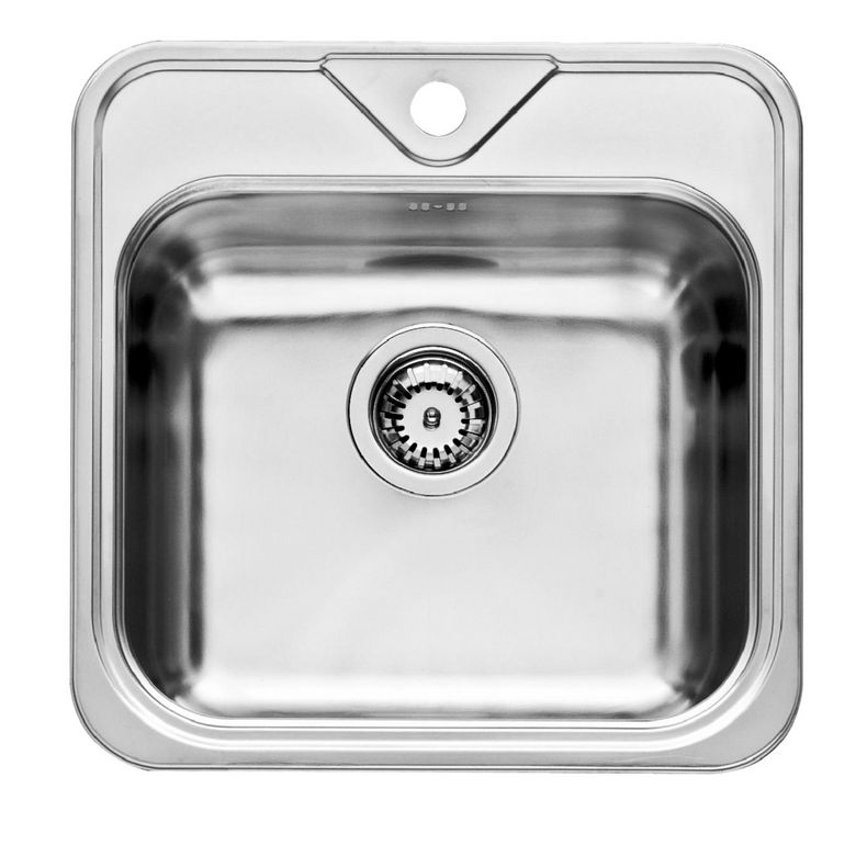 Cuve carrée à encastrer Luisina inox sans égouttoir - Cuisine