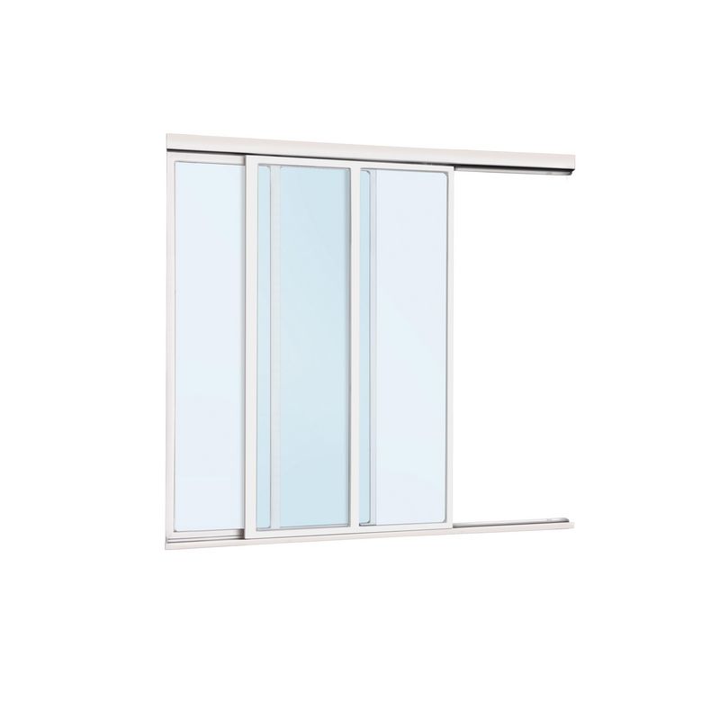 Verrière CREATIVE coulis.2x2 vit(1fixe, 1coul.) H.128 x l 132cm blanc 9010 Main Image