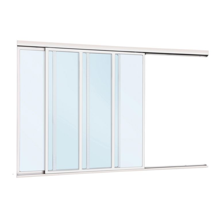 Verrière CREATIVE coulis.3x3 vit (1 fixe,1 coul.) H127xl.198 cm blanc 9010 Main Image