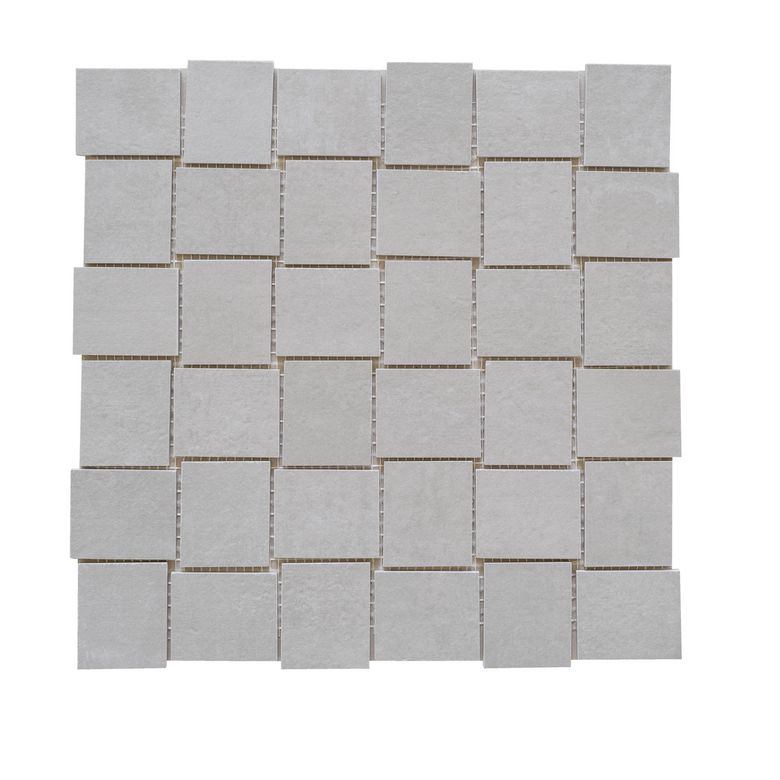Mosaïque UNIK gris sur trame 29.6 x 29.6 ép. 48.8 mm aspect naturel Main Image