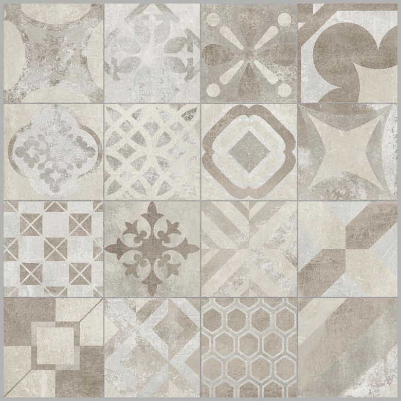 Carrelage décor GATSBY mat 60 x 60 cm - Sols et murs - Lapeyre