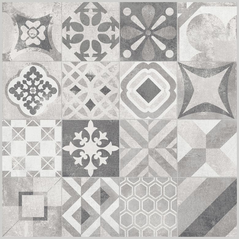 Carrelage GATSBY décor gris 60x60 rectifié ép.10 mm aspect mat Main Image