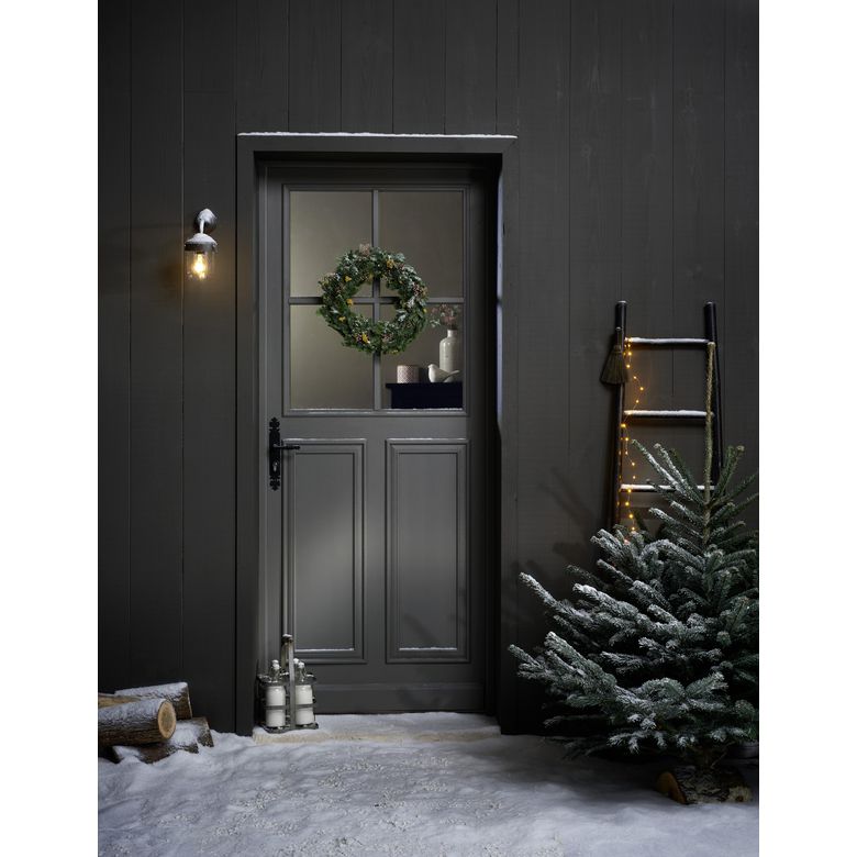 Porte d'entrée Chambon 4 carreaux Bois exotique  - Portes - Lapeyre