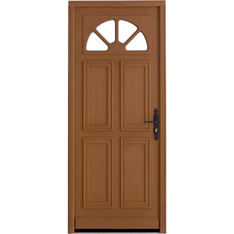 Porte d'entrée Aumale Bois exotique  - Portes - Lapeyre