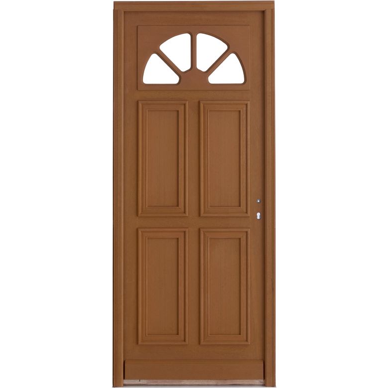 Porte d'entrée Aumale Bois exotique  - Portes - Lapeyre