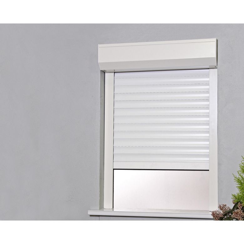 Volet roulant BOSTON recoupable blanc en Alu moteur radio H. 140 X L. 100 cm Main Image