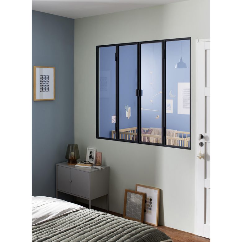 Verrière ouvrante Créative Noir 9005 H.120 x l.67 cm Main Image