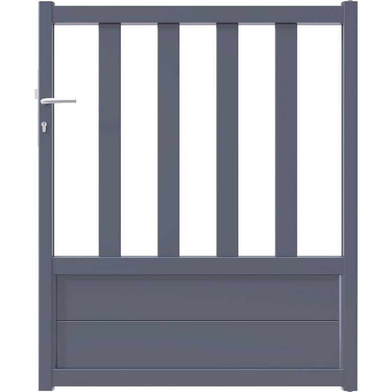 Portillon aluminium MASSA gris a/accessoires H.122 x l.100 Main Image