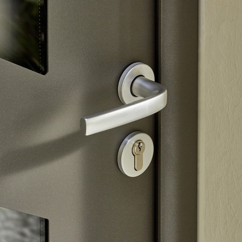 Porte d'entrée Angele Aluminium poignée Iris -Lapeyre