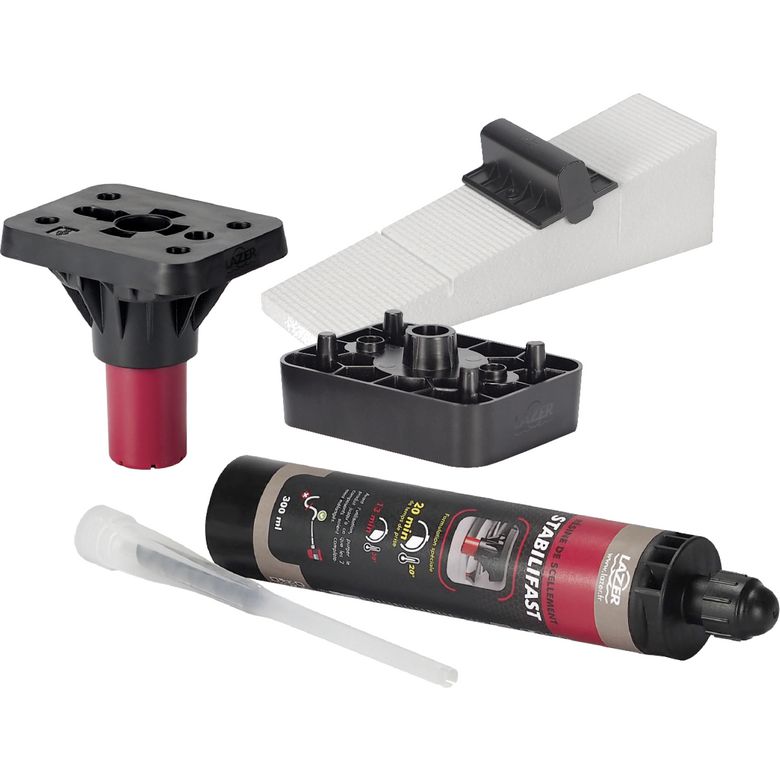 Kit complet 6 pieds autonivelants STABILIFAST avec cales et résine Main Image