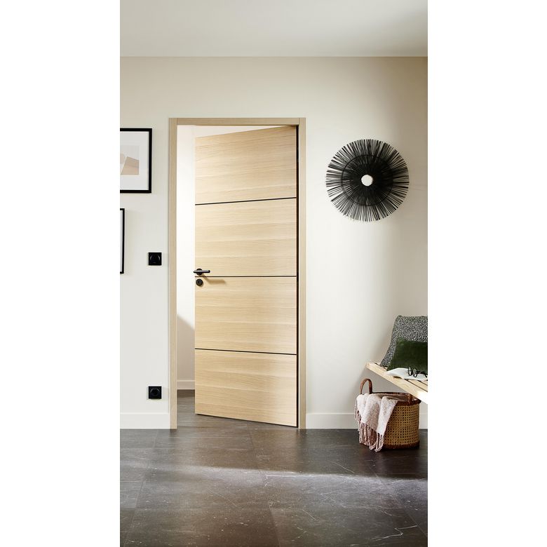 Bloc-porte ROXIE fin de chantier acoustique inserts noir | Lapeyre