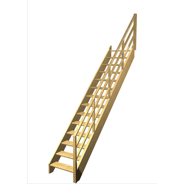 Escalier Aria droit rampe Eden