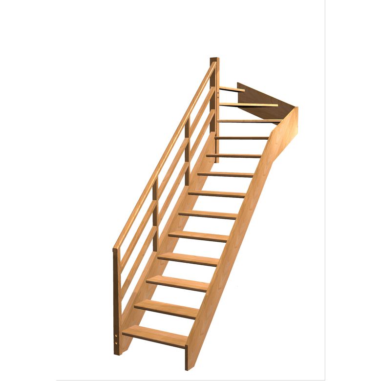 Escalier Aria quart tournant haut rampe Eden