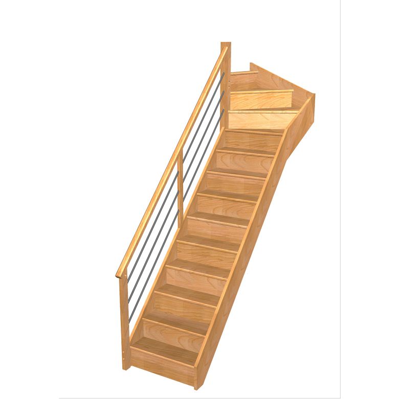 Escalier Faubourg QT haut hêtre rpe. Régate T Vernis Nat. h.274 R.85 Gauche Main Image