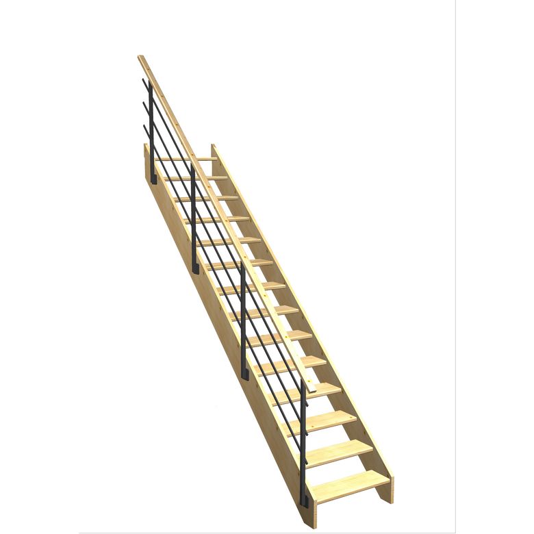 Escalier Aria droit rampe Evan