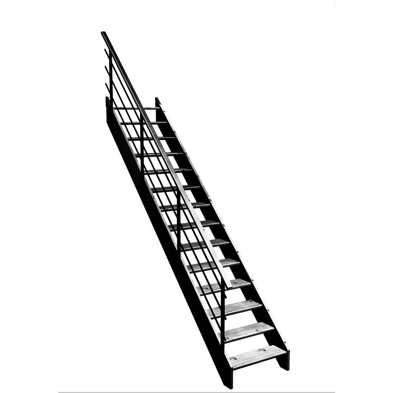 Escalier Aria droit rampe Evan