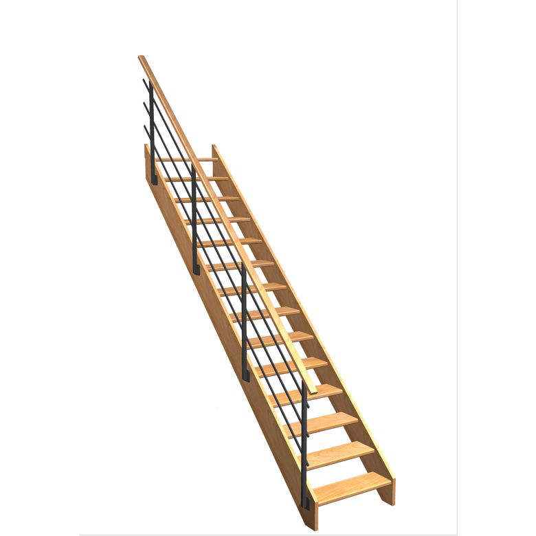 Escalier Aria droit rampe Evan
