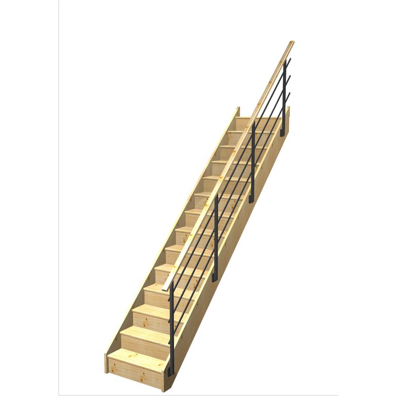 Escalier Faubourg Droit Sapin Evan  h.274 R.290 Droite Main Image