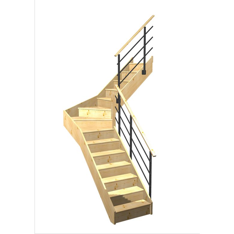 Escalier Faubourg 1/4 t. inter Sapin Evan  h.274 R.176 Droite Main Image