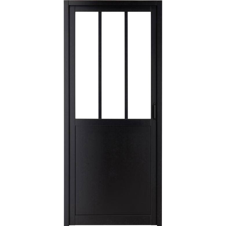 Bloc-porte CHAPITRE ** Laqué Noir - Huisserie 90 - Menuisée - H.204 X l.73 G Main Image