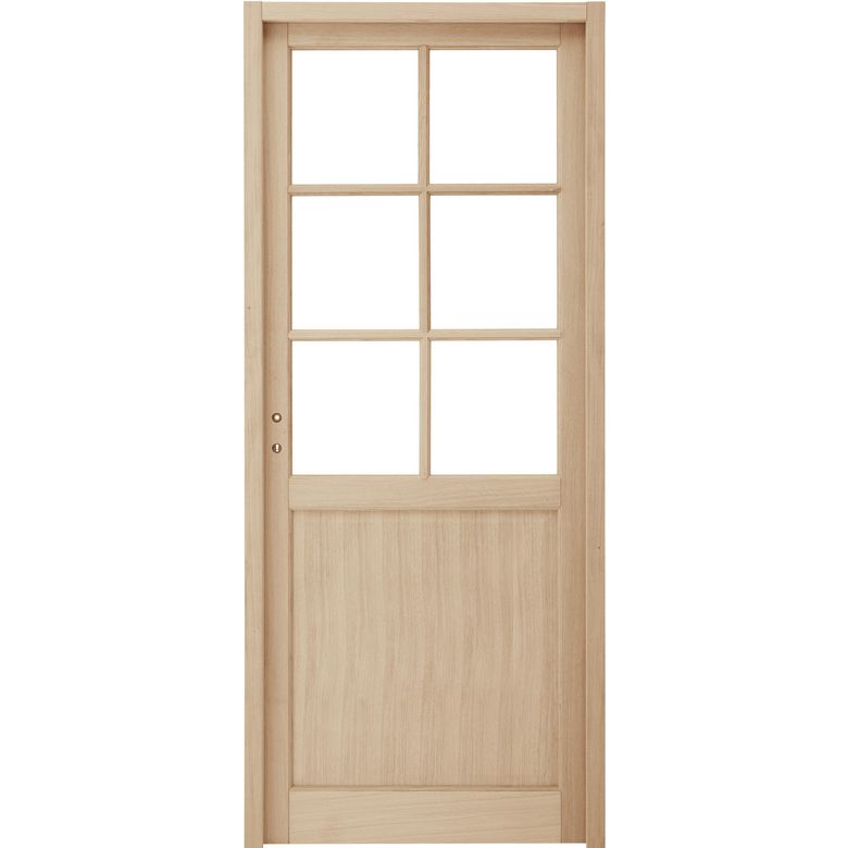 BP ANDINE Chêne plaqué 6 vitr.- H.72 - Ame Agglo- Série limitée - H.204 x l.73 D Main Image