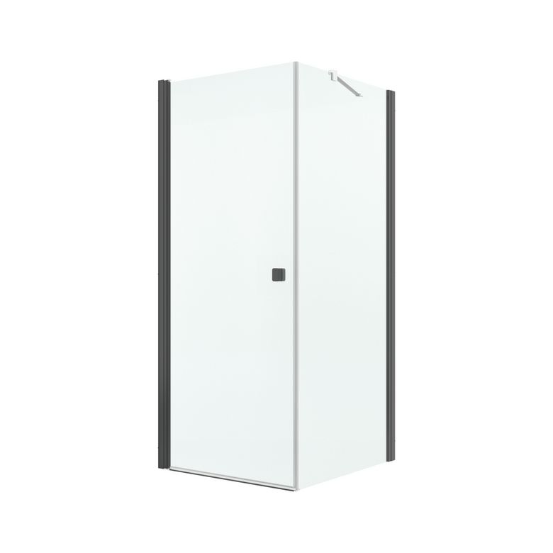 Porte de douche OPURE NOIR pivotante H.200 x l.70 verre transparent Timeless Main Image