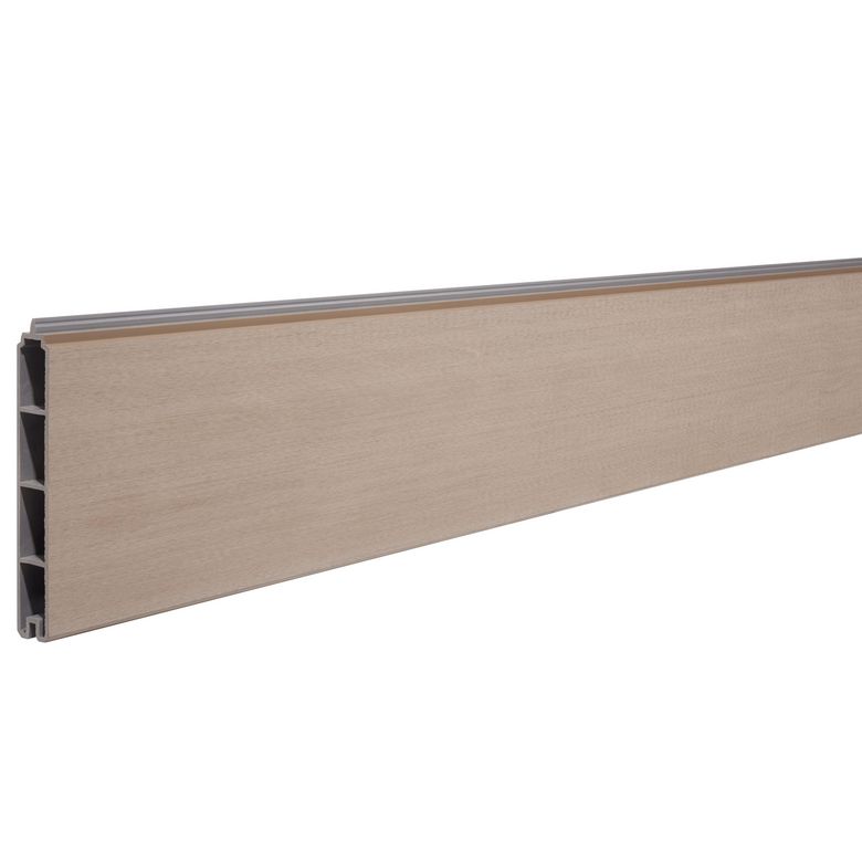 Pack 3 lames Althéa moka avec renfort pour clôture en bois composite Main Image