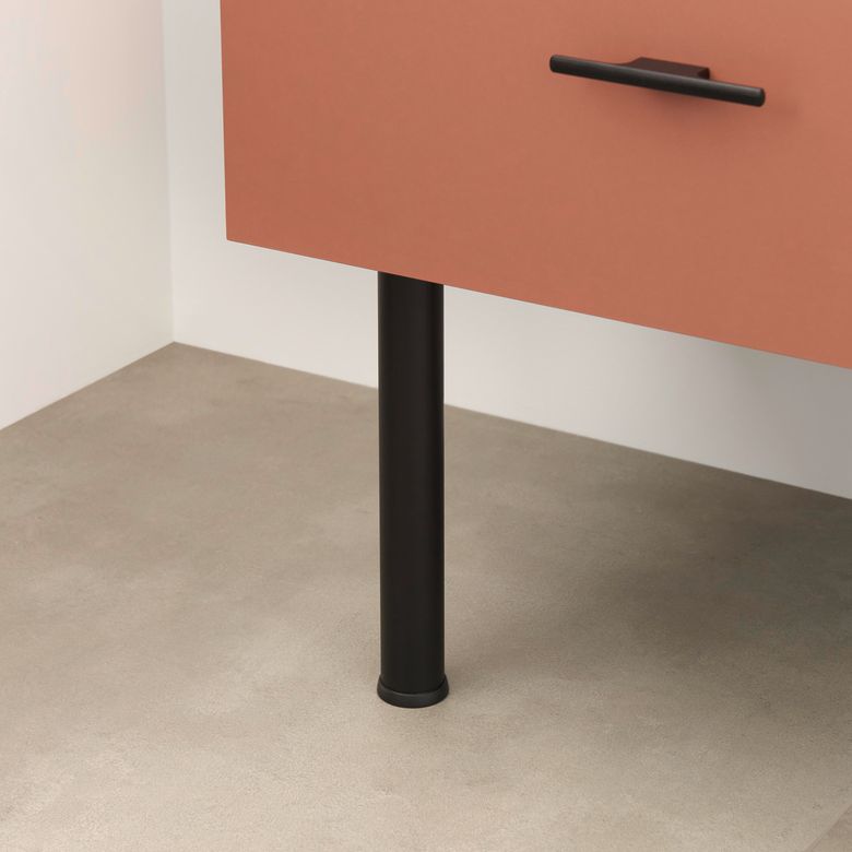 Lot de 2 pieds TUBE pour meuble sous vasque | Lapeyre