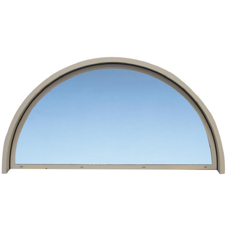 Châssis Demi-lune Alu ouvrant Blanc RAL 9016 H60 x diamètre 120 Main Image