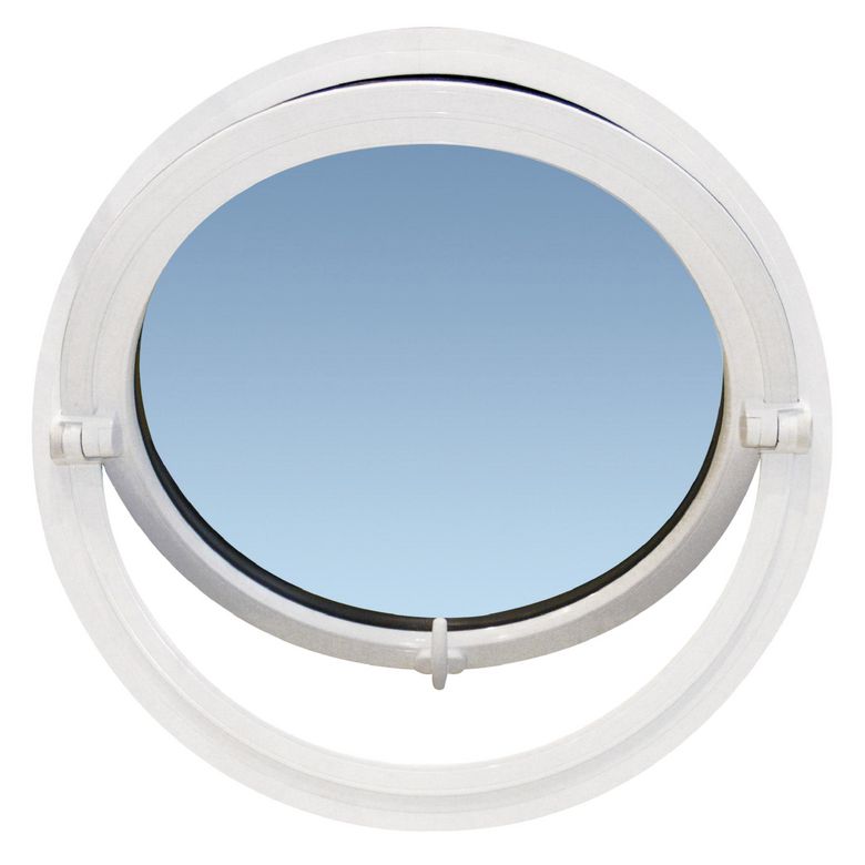 Oeil-de-Boeuf basculant Alu Blanc RAL 9016 - diamètre 69 pour Tableau 70 Main Image