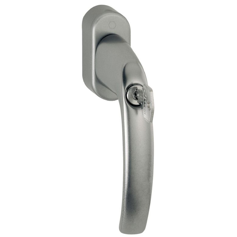 Poignée ATLANTA à Clé aspect ALU pour Fenêtre 2 vantaux PERF/EXCELLENCE PVC/Bois Main Image
