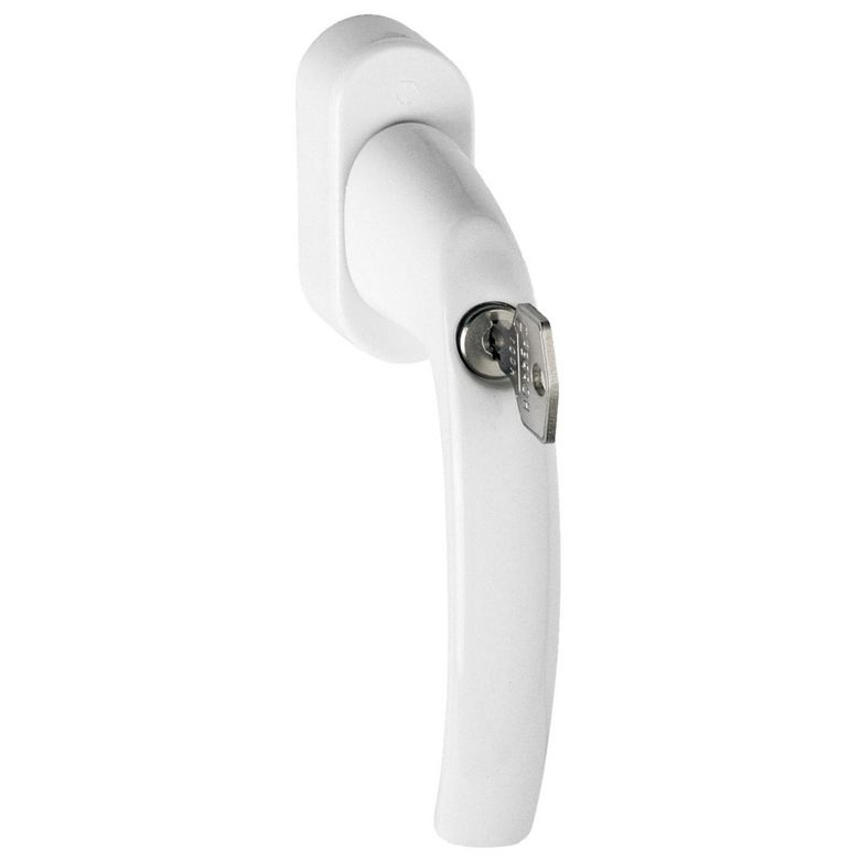 Poignée SECURITE à clé Blanc 9016 pour Abattant-Châssis-PF 1 ou 2 vtx - PVC/Bois Main Image