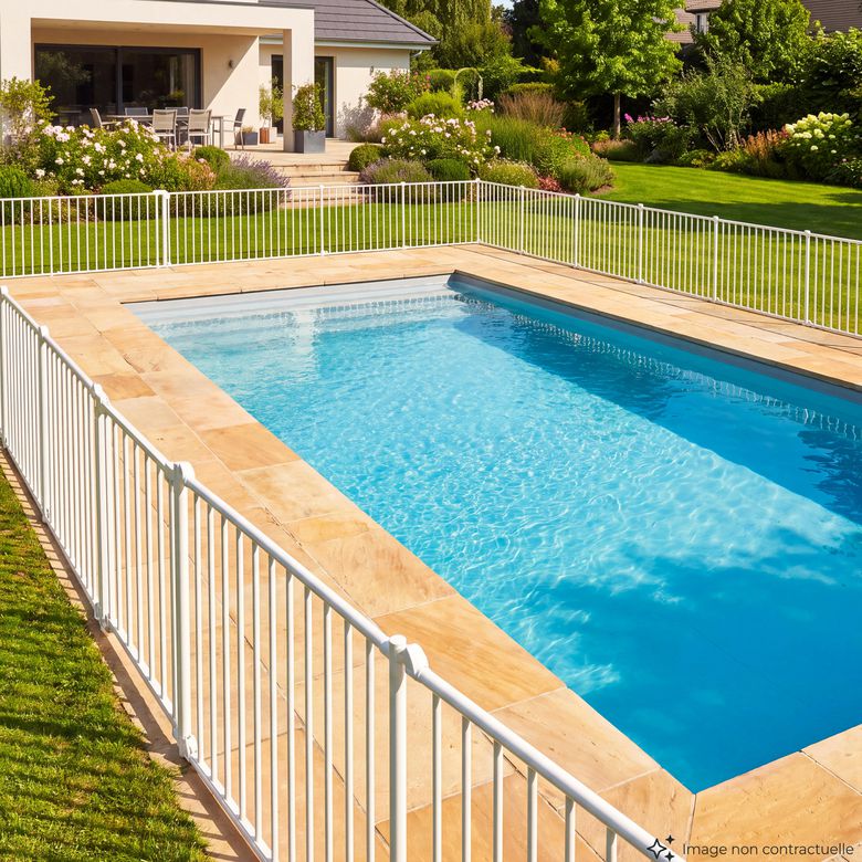 Poteau aluminium pour barrière de piscine JADE
