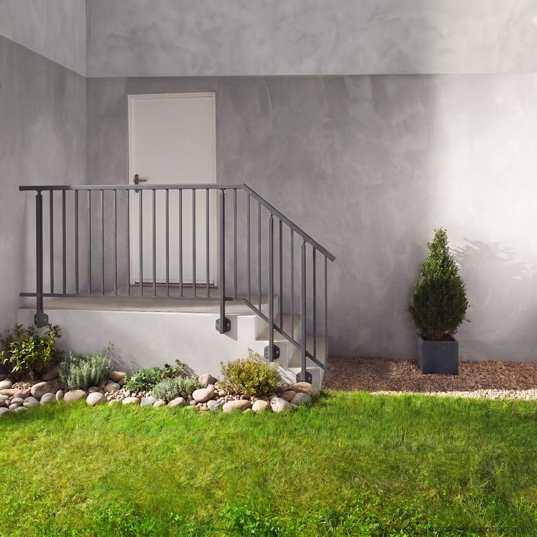 Balustrade OBEISSANTE en aluminium - Poteau en latéral